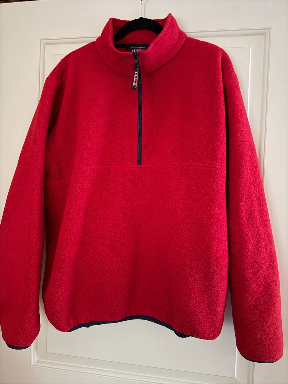 Vintage 90's men’s Columbia fleece Jacket size Large Red 1/4 zipper